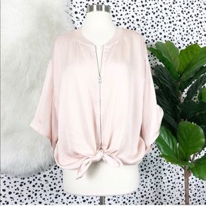 Anthropologie | Hei Hei Silky Tie Cropped Jacket